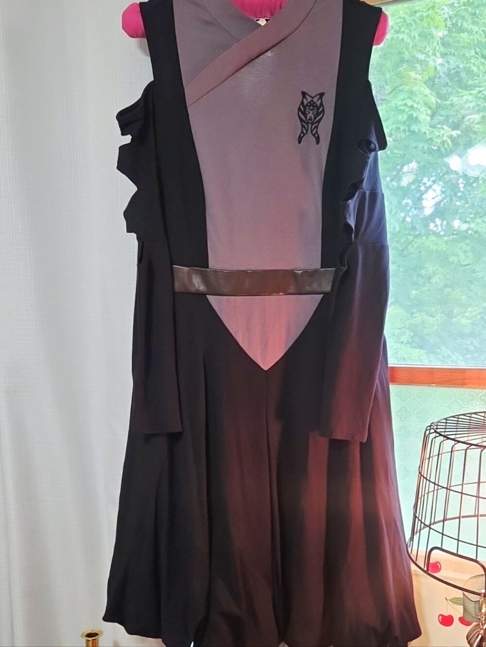 Star Wars Black and Gray Panel Midi Dress with Emblem